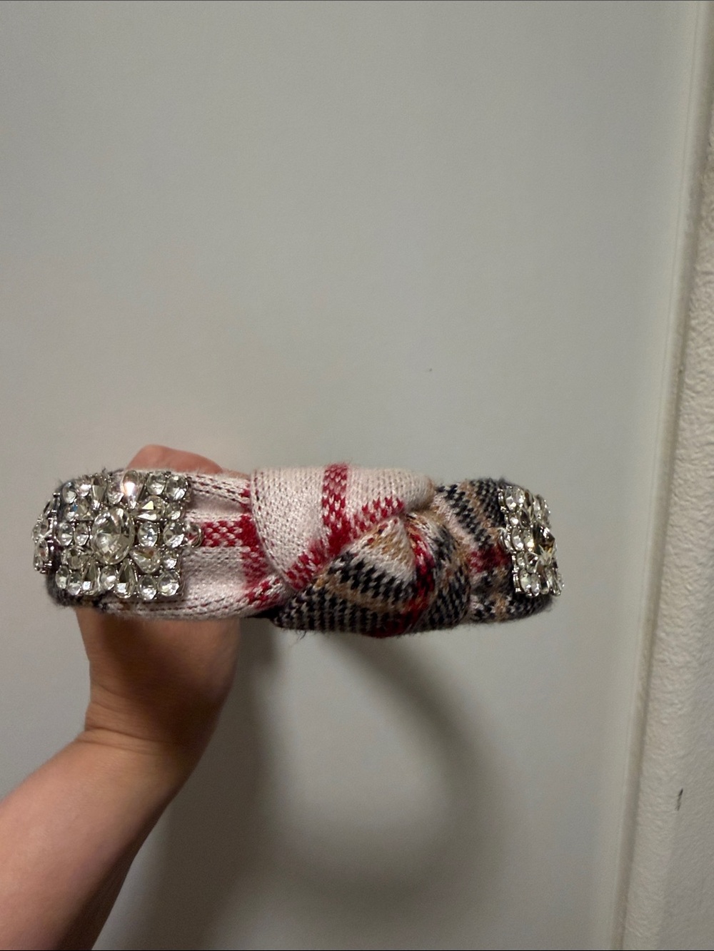 Knotted Headband with Rhinestone Detail - Picture 5 of 5